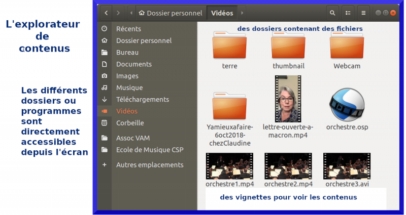 explorateur de fichiers